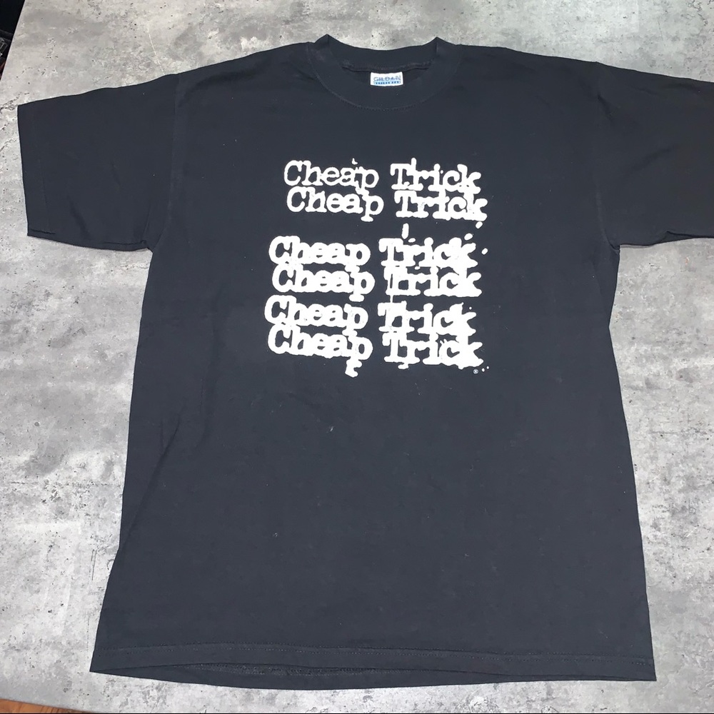 Vintage cheap trick black band shirt y2k